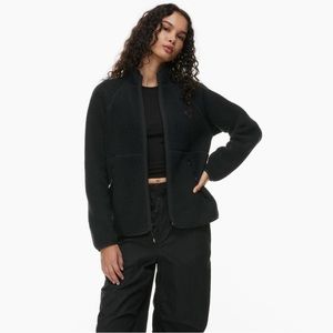Aritzia Tna Bigfoot Polar Zip Up Black